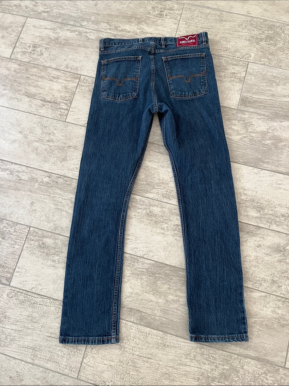 Kimes Ranch Men's Dark Blue Straight Jeans - Picture 4 of 5